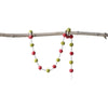 wool felt balls garland red, white, green