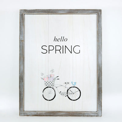 Happy Easter Hello Spring Reversible Sign