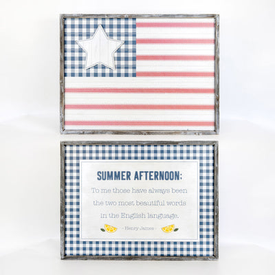 Flag /  Summer Afternoon Reversible Sign