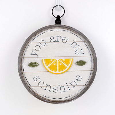 You Are My Sunshine Round Reversible Sign