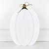 white wood pumpkins