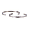 wearable words pewter cuff.  a positive daily reminder to never give up.