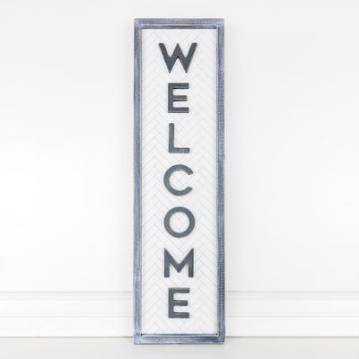 Welcome with Herringbone Reversible Sign
