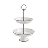 2-tier pedestal tray