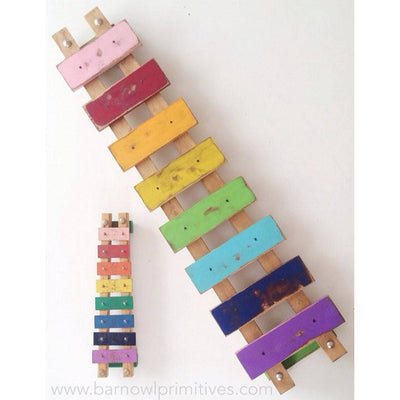 large wooden xylophone, sign, - Barn Owl Primitives, vintage wood signs, typography decor,